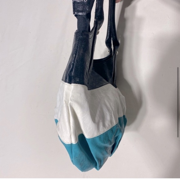 5/$25 Payless Shoe Source Colour Block Faux Leather Hobo Bag Shoulder Bag Purse - Picture 5 of 14